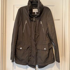 BCBGeneration Olive Green Utility Jacket with Zip Pockets